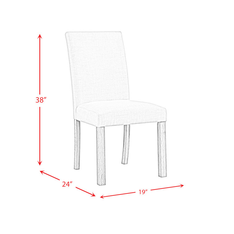 Connor Polyester Blend Solid Back Parsons Chair